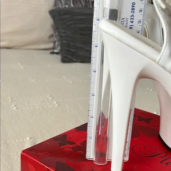 Pleaser Elegant White Platform Sandals Size 7M - Picture 5 of 6